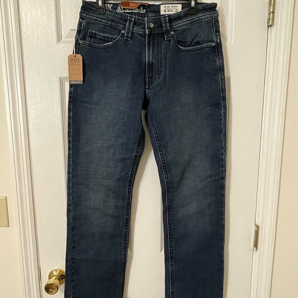 TK AXEL Dark Slim Fit Bootcut Men's Jeans
